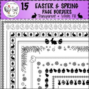 Easter and Spring Borders and Frames - Mr and Mrs Rooster