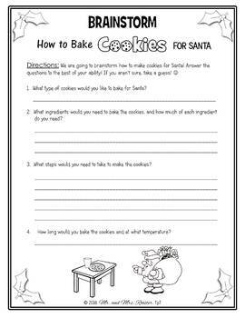 How to Bake Cookies for Santa | FREE Christmas Creative Writing