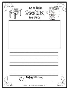 How to Bake Cookies for Santa | FREE Christmas Creative Writing