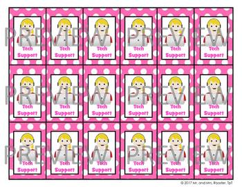 26 Technology Reward Tags and Classroom Poster