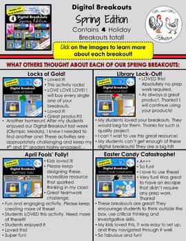 Spring Digital Breakout BUNDLE - Escape Rooms Spring BUNDLE Spring Escape Room