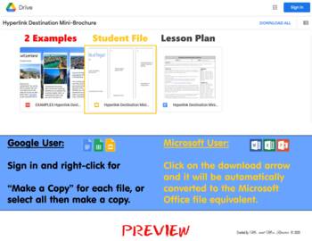 Hyperlink Destination Mini-Brochure Technology Lesson