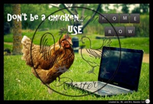 Typing Poster - Keyboarding Home Row - Mr and Mrs Rooster